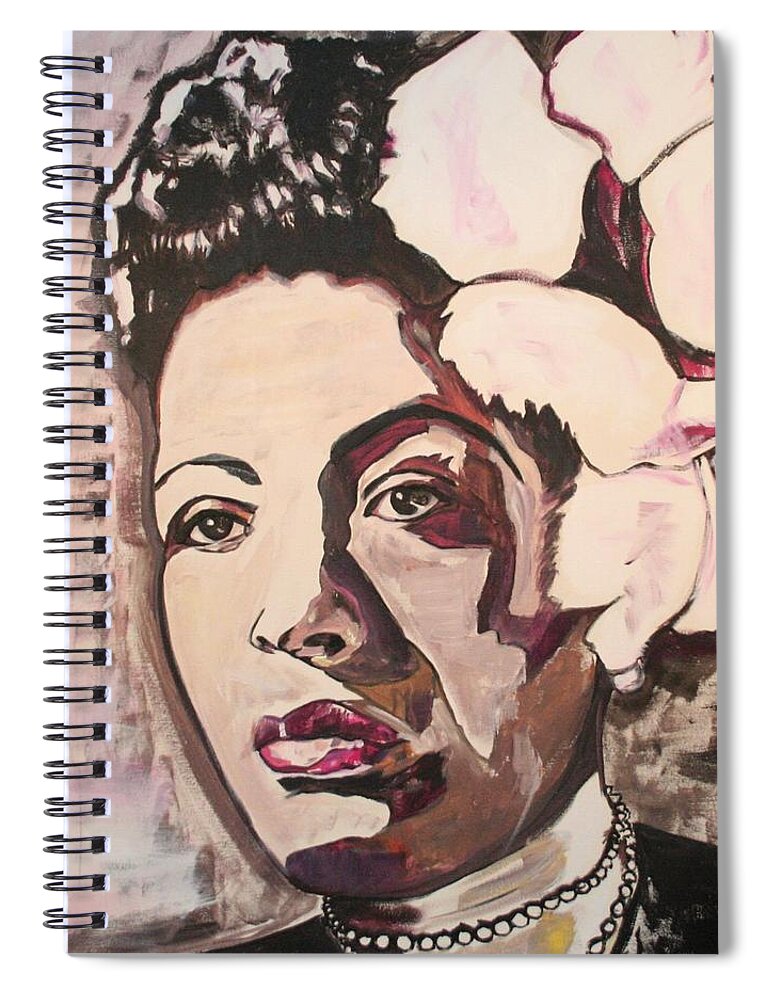 Portrait Spiral Notebook featuring the painting All of Me by Christel Roelandt