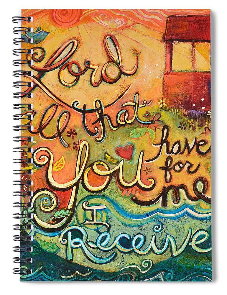 Jen Norton Spiral Notebook featuring the painting All That You Have for Me by Jen Norton