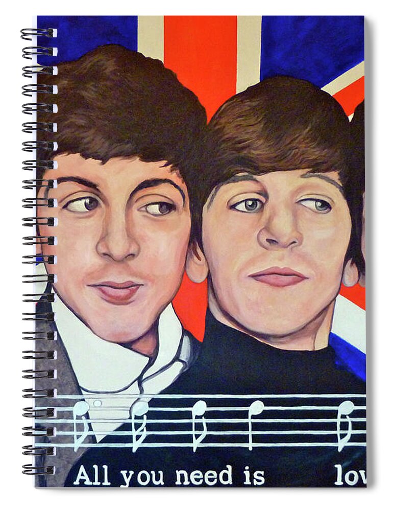 All You Need Is Love Spiral Notebook featuring the painting All You Need is Love by Tom Roderick