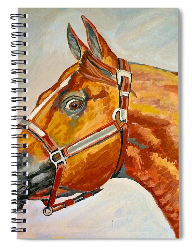 Art Spiral Notebook featuring the painting Almost Human by Bern Miller