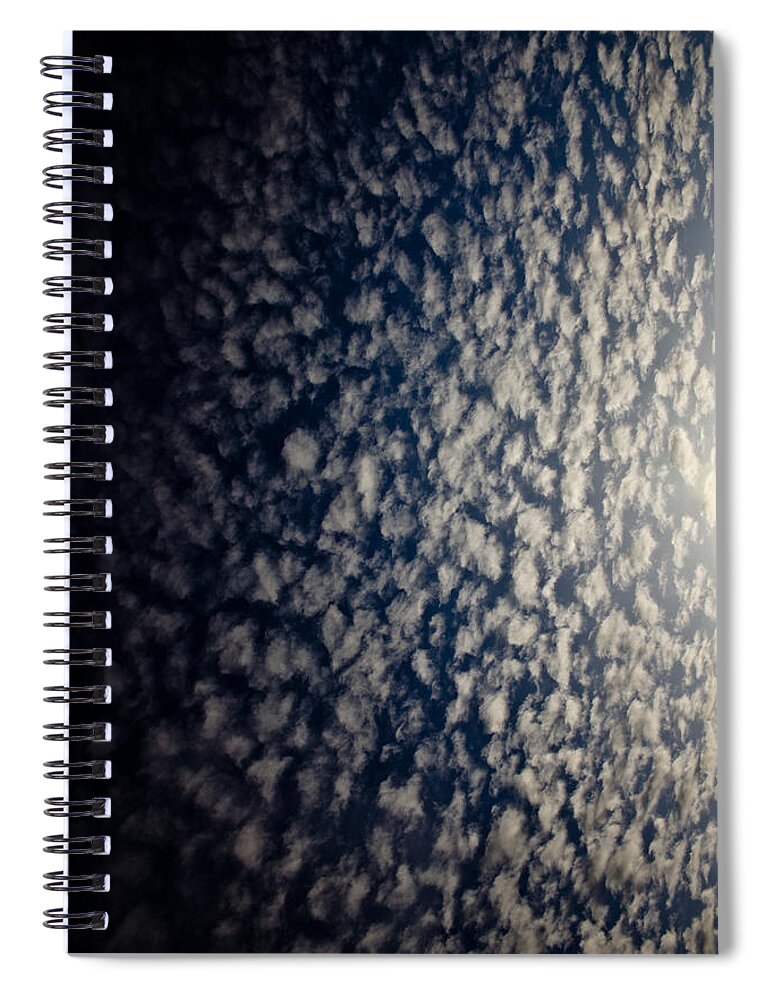 Cloud Spiral Notebook featuring the photograph Altocumulus by Joel Loftus