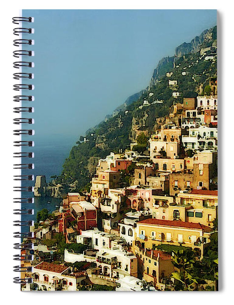 Positano Spiral Notebook featuring the photograph Positano Impression by Steven Sparks