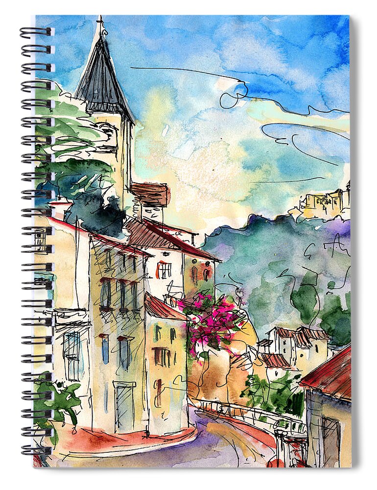 Travel Spiral Notebook featuring the painting Ambialet 01 by Miki De Goodaboom