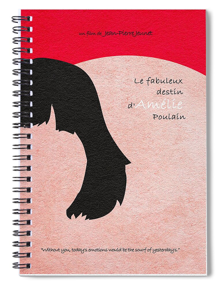 Amelie Spiral Notebook featuring the painting Amelie by Inspirowl Design