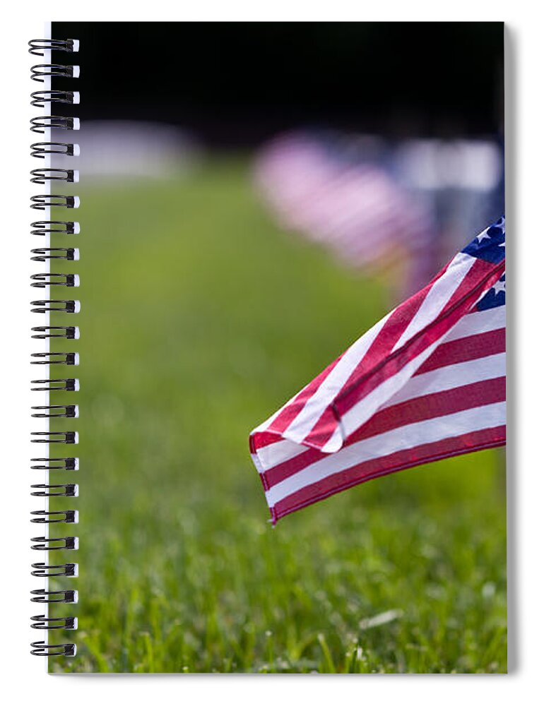 Flag Spiral Notebook featuring the photograph American Flag by Jerry Gammon