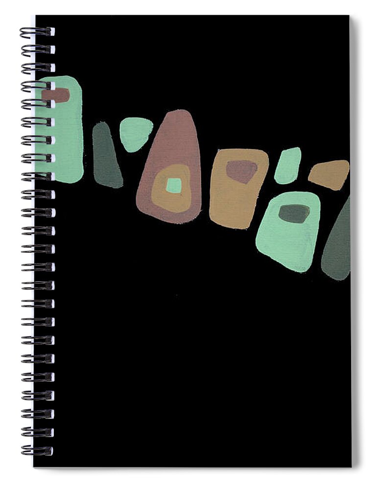 Abstract Spiral Notebook featuring the painting Amoeba 2 by Glenn Pollard