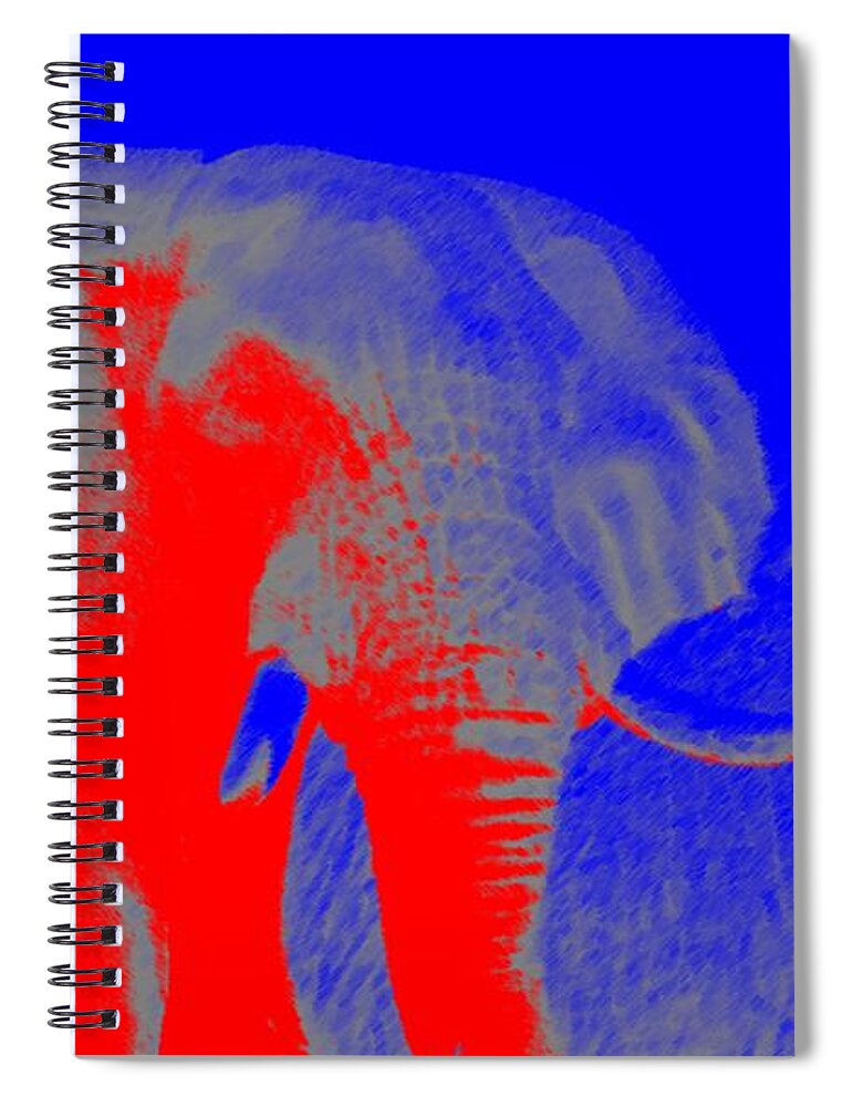 Africa Spiral Notebook featuring the digital art an Afternoon in Africa by George Pedro