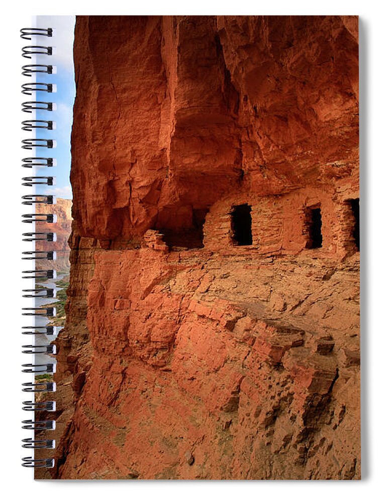 Grand Canyon Spiral Notebook featuring the photograph Anasazi Granaries by Inge Johnsson