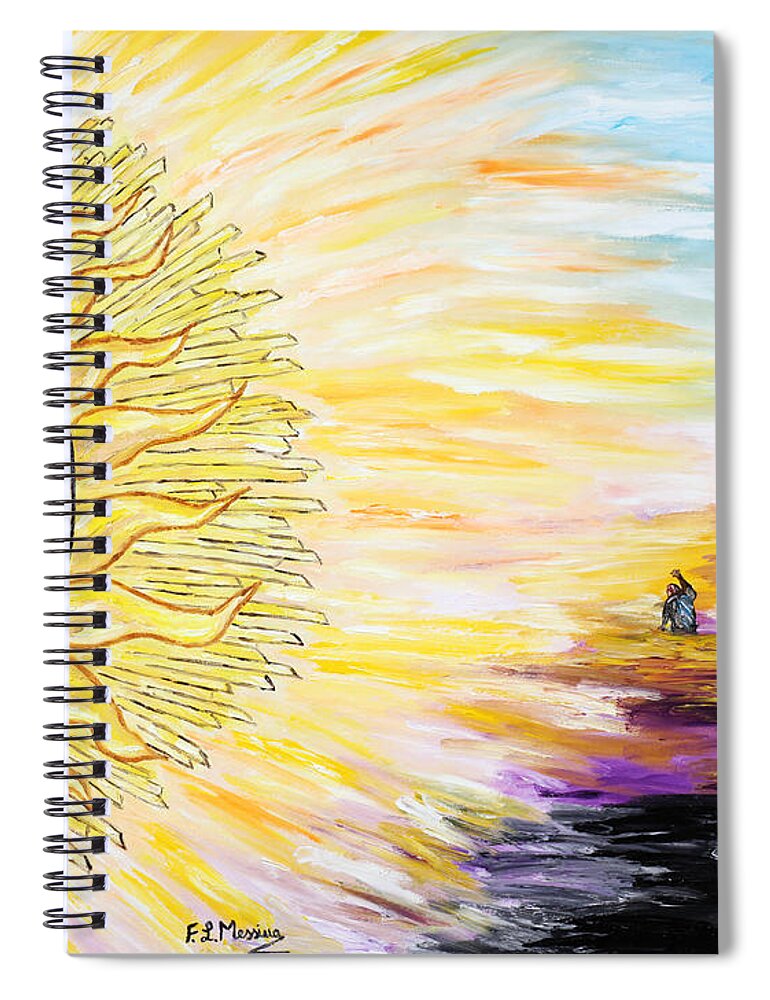 Loredana Messina Spiral Notebook featuring the painting Anche per te sorgera' il sole by Loredana Messina
