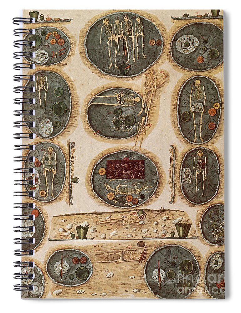 Science Spiral Notebook featuring the photograph Ancient Celtic Cemetery Hallstatt by Science Source
