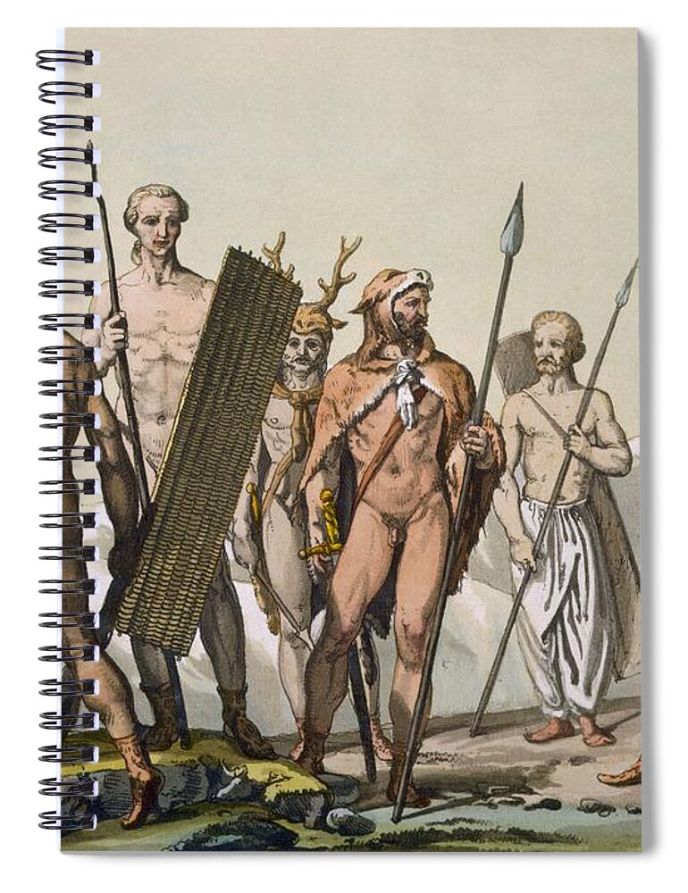 Ancient Celtic Warriors Dressed Spiral Notebook by Italian School - Fine  Art America