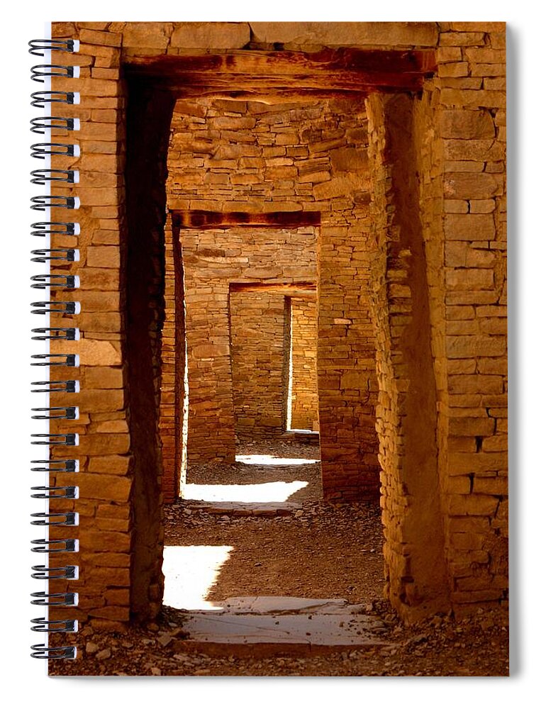 Masonry Spiral Notebook featuring the photograph Ancient Galleries by Joe Kozlowski