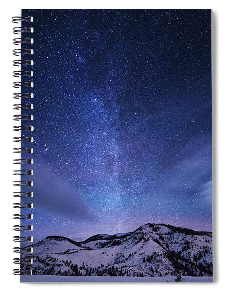 Night Photography Spiral Notebook featuring the photograph Andromeda Rising by Darren White