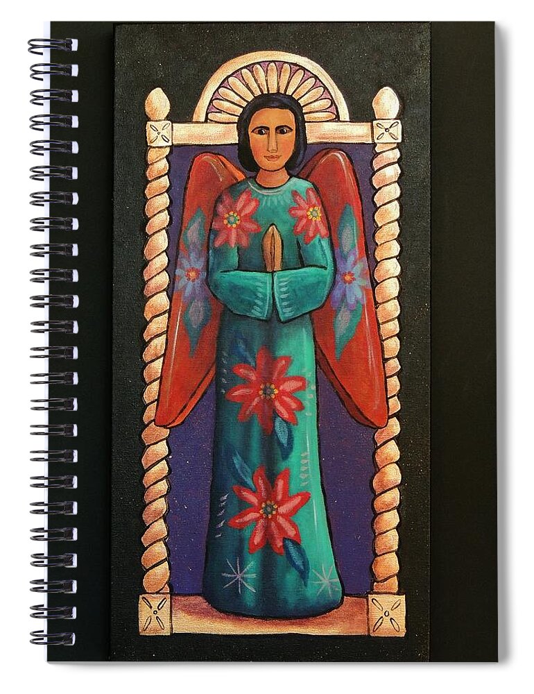 Angel Spiral Notebook featuring the painting Angel by Candy Mayer