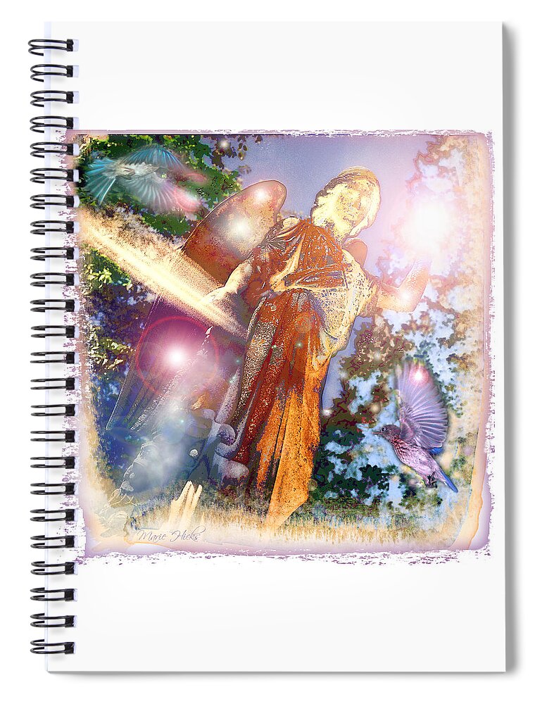 Angel Spiral Notebook featuring the photograph Angel Light by Marie Hicks