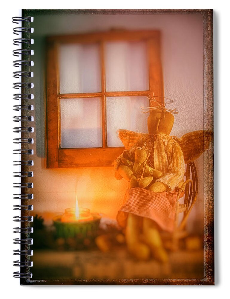 New England Spiral Notebook featuring the photograph Angels by the fire by Jeff Folger
