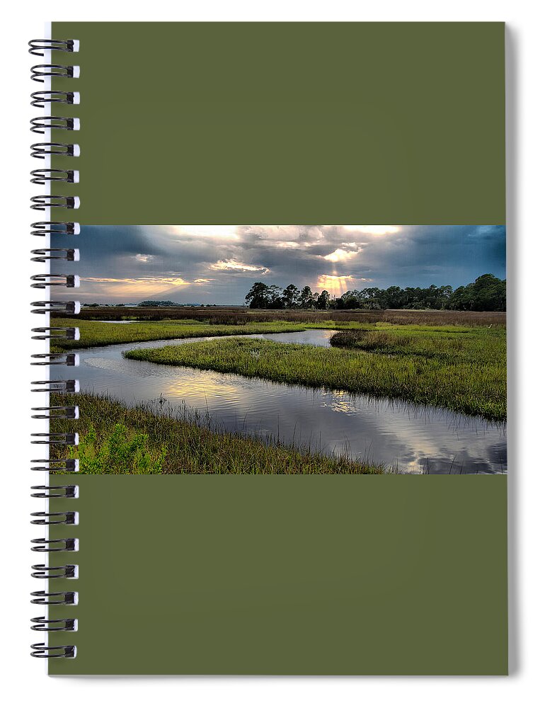Angels Ladder Spiral Notebook featuring the photograph Angels Ladder by Farol Tomson