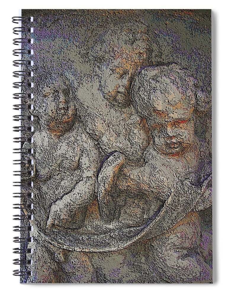 Cherubs Spiral Notebook featuring the photograph Angels Long To See by Glenn McCarthy Art and Photography