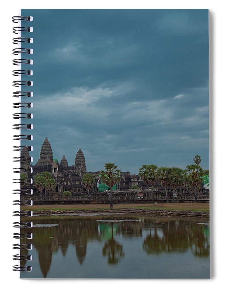 Standing Water Spiral Notebook featuring the photograph Angkor Wat by Manuel Mazzanti