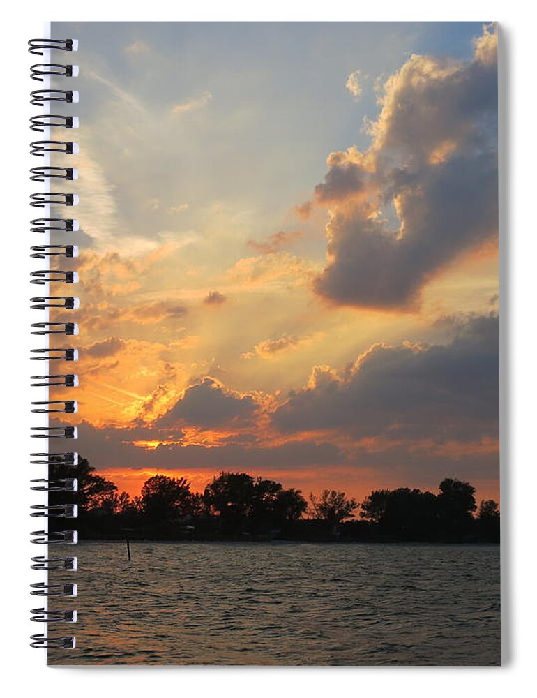 Island Spiral Notebook featuring the photograph Anna Maria Sunset by Jean Macaluso