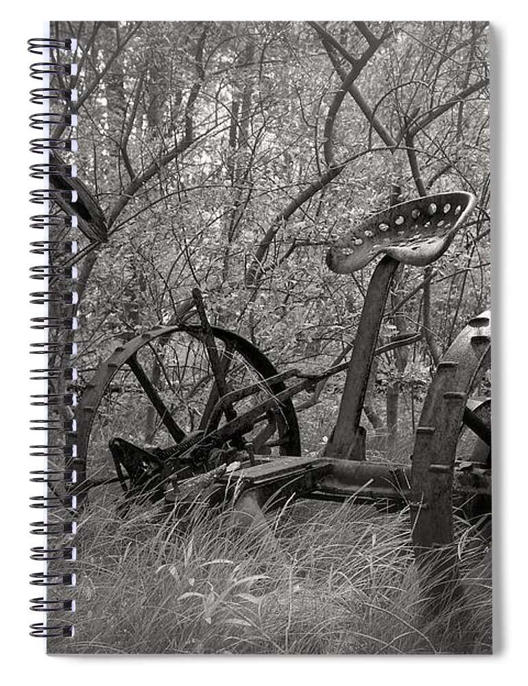 Farm Spiral Notebook featuring the photograph Antique Field Mower by Mary Lee Dereske