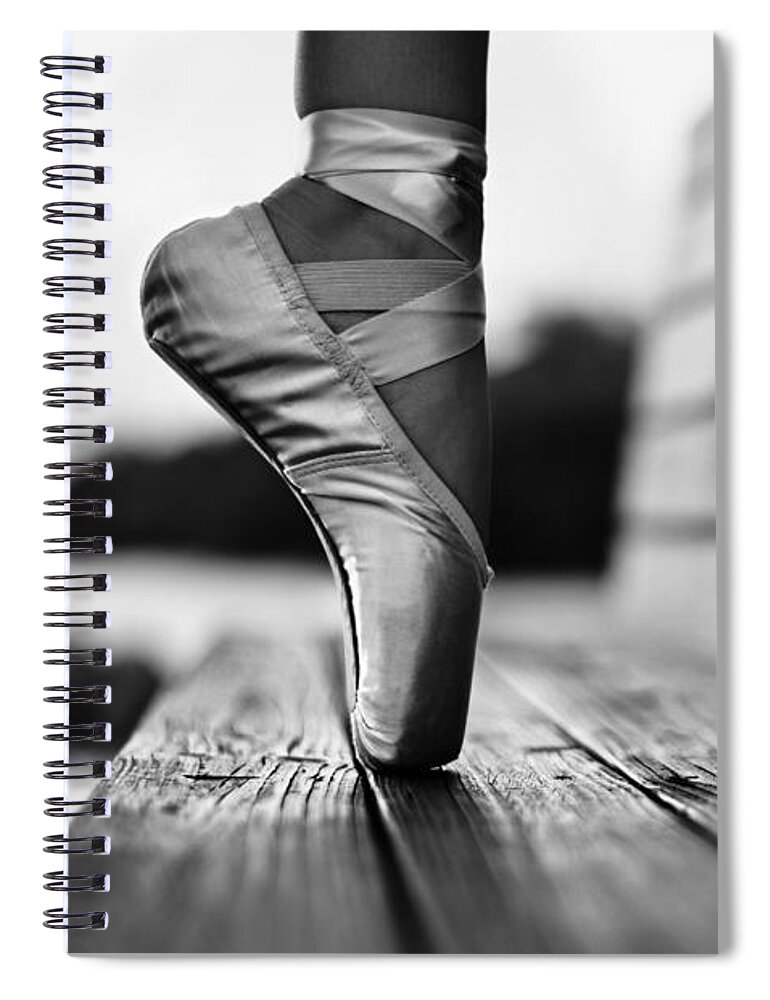 Pointe Shoes Spiral Notebook featuring the photograph Aplomb by Laura Fasulo