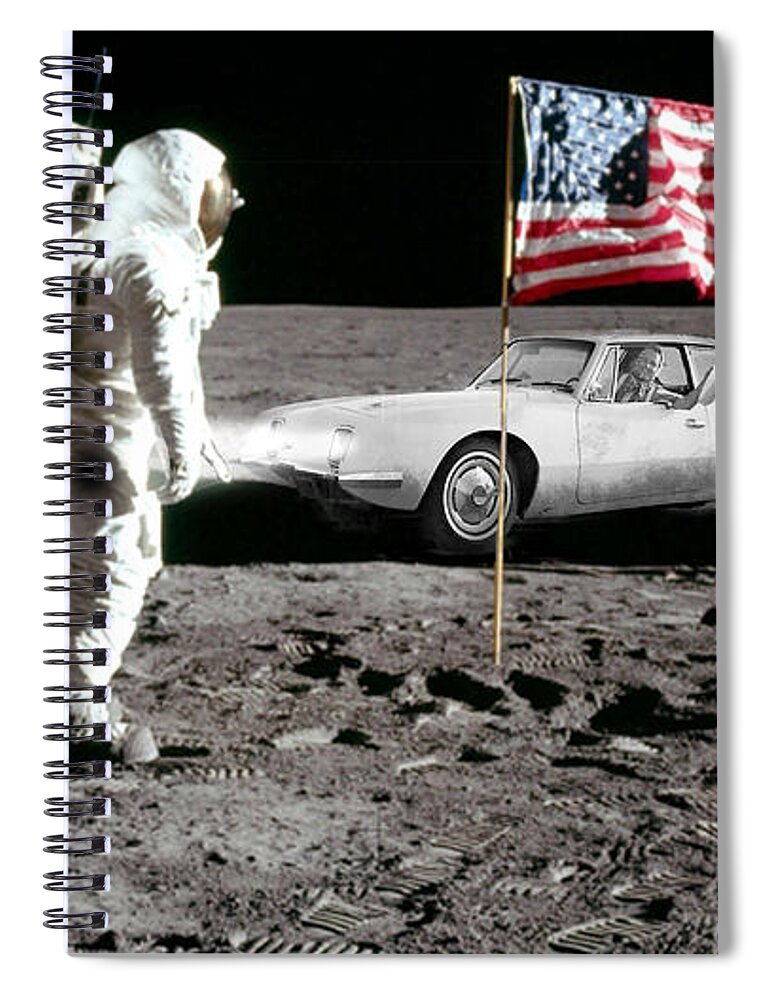 Apollo 11 And Lost Driver Spiral Notebook featuring the photograph Apollo 11 and Lost Driver by Chuck Staley