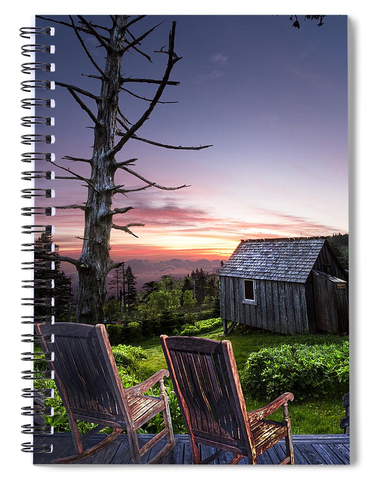 Appalachia Spiral Notebook featuring the photograph Appalachian Porch by Debra and Dave Vanderlaan