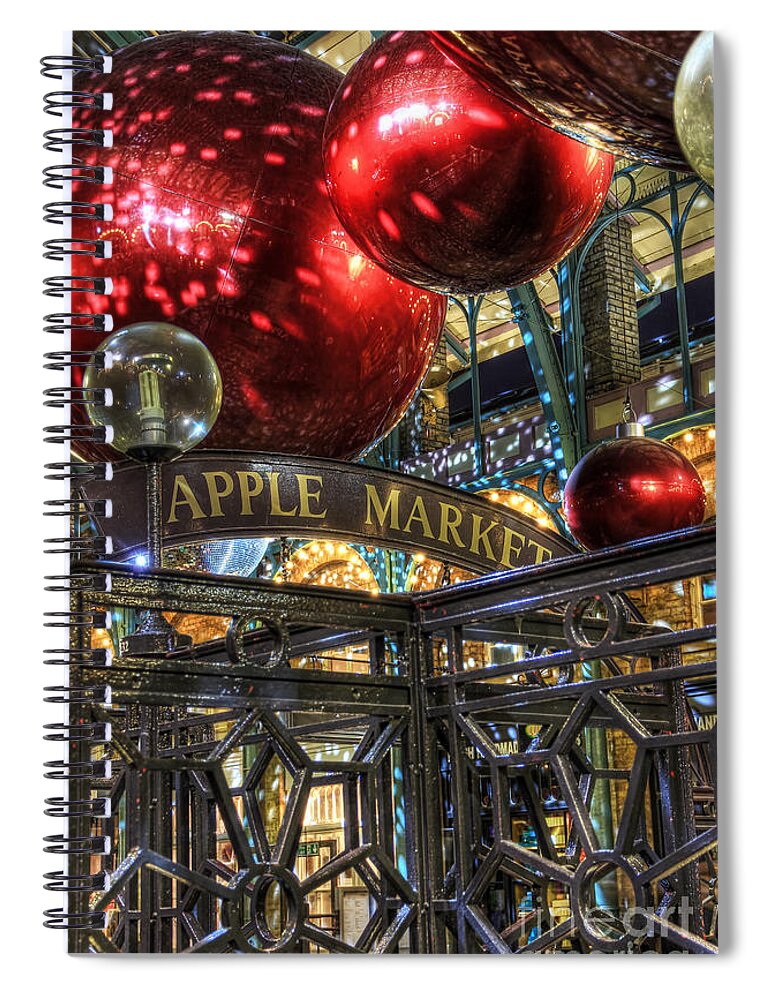 Covent Garden Spiral Notebook featuring the photograph Apple Market by Jasna Buncic
