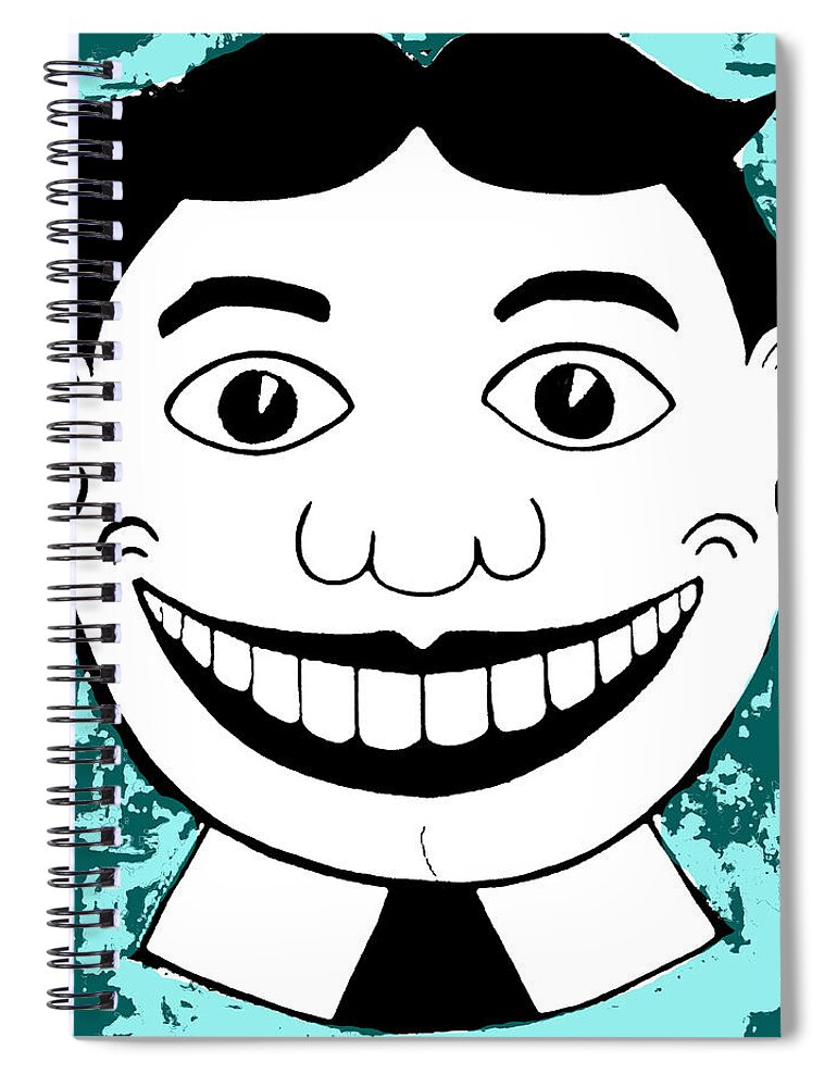 Patricia Arroyo Asbury Art Spiral Notebook featuring the painting Aqua Pop Tillie by Patricia Arroyo