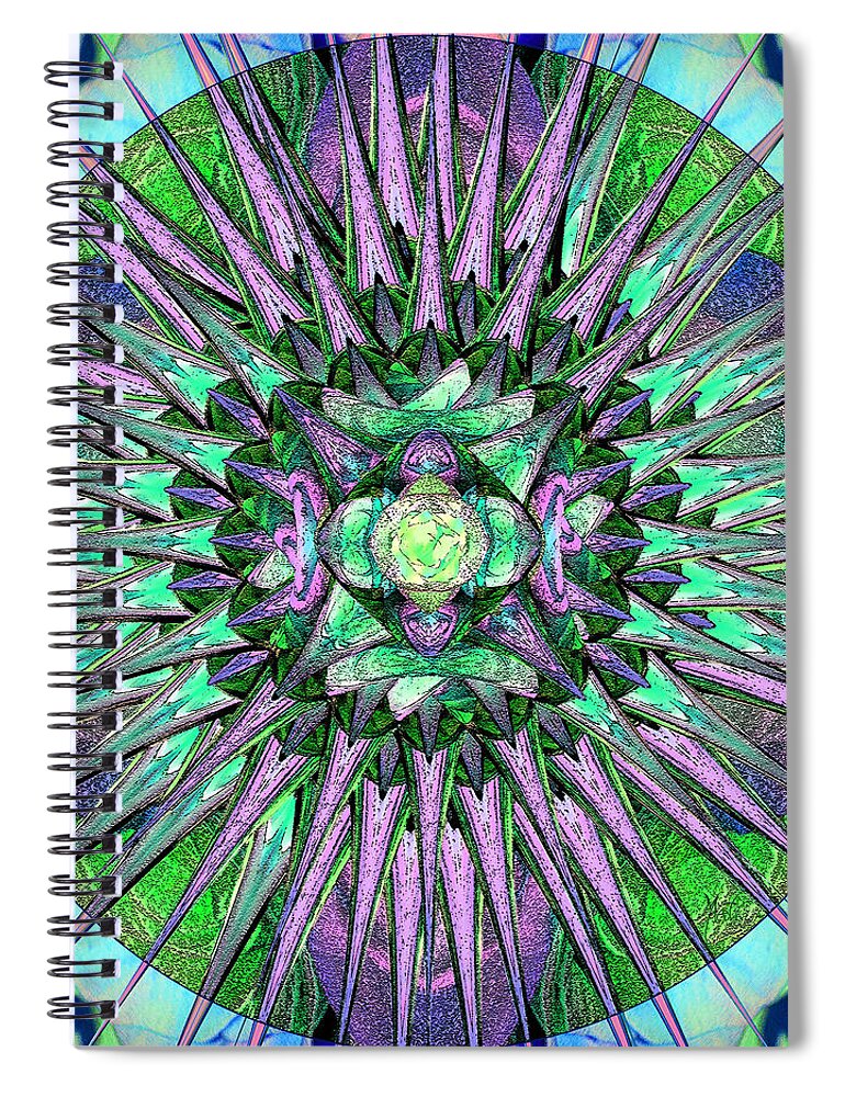 Archangels Spiral Notebook featuring the digital art Archangels Gather Mandala by Michele Avanti