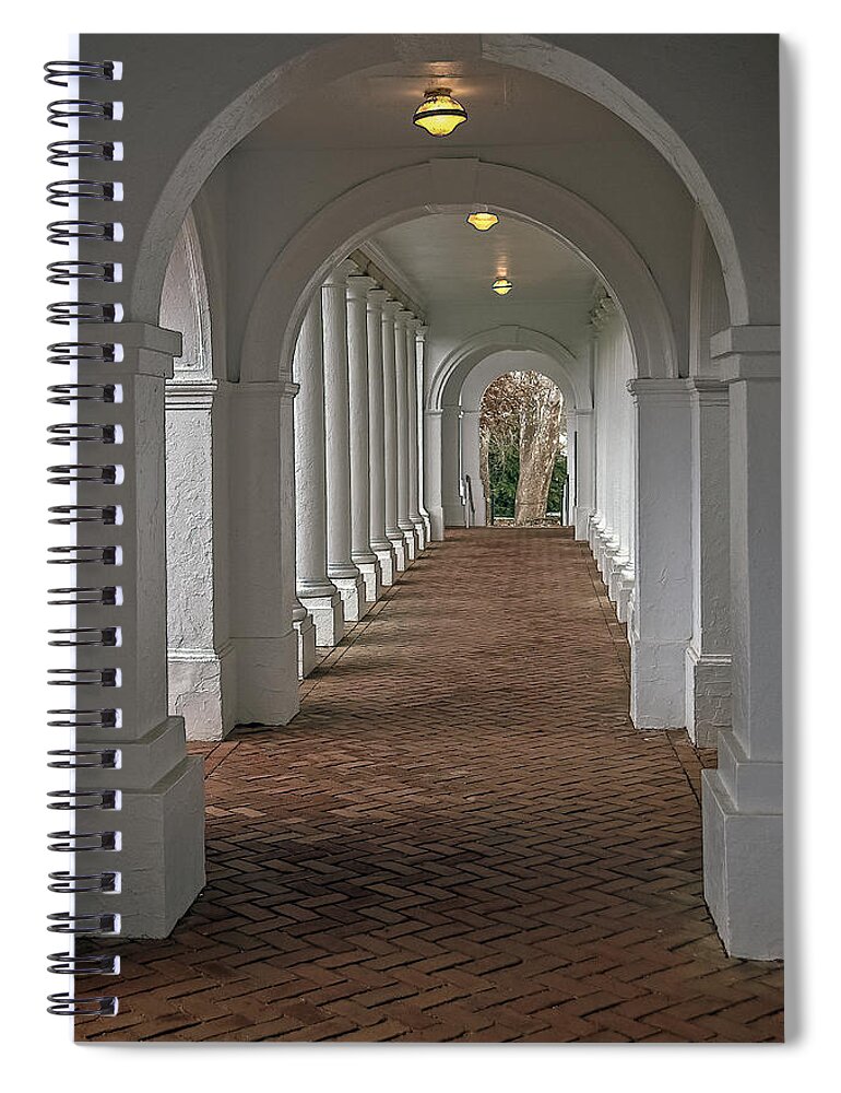 Uva Spiral Notebook featuring the photograph Arches at the Rotunda at University of VA by Jerry Gammon