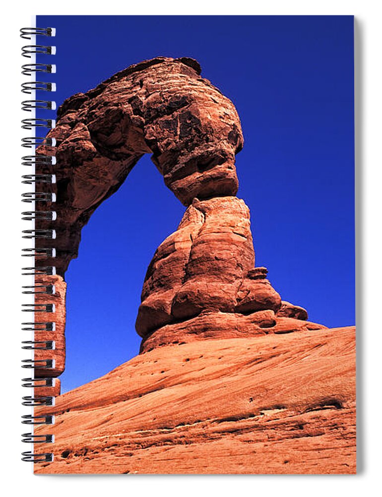 Natural Arch Spiral Notebook featuring the photograph Arches National Park in Utah by Bill Bachmann