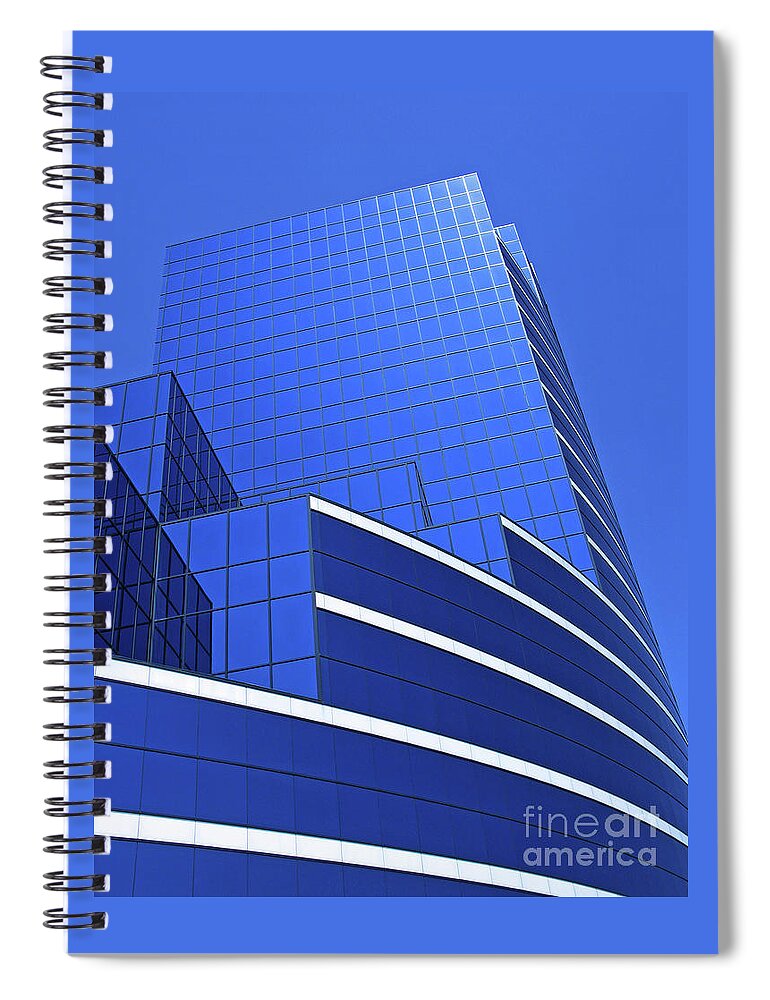 Architecture Spiral Notebook featuring the photograph Architectural Blues by Ann Horn