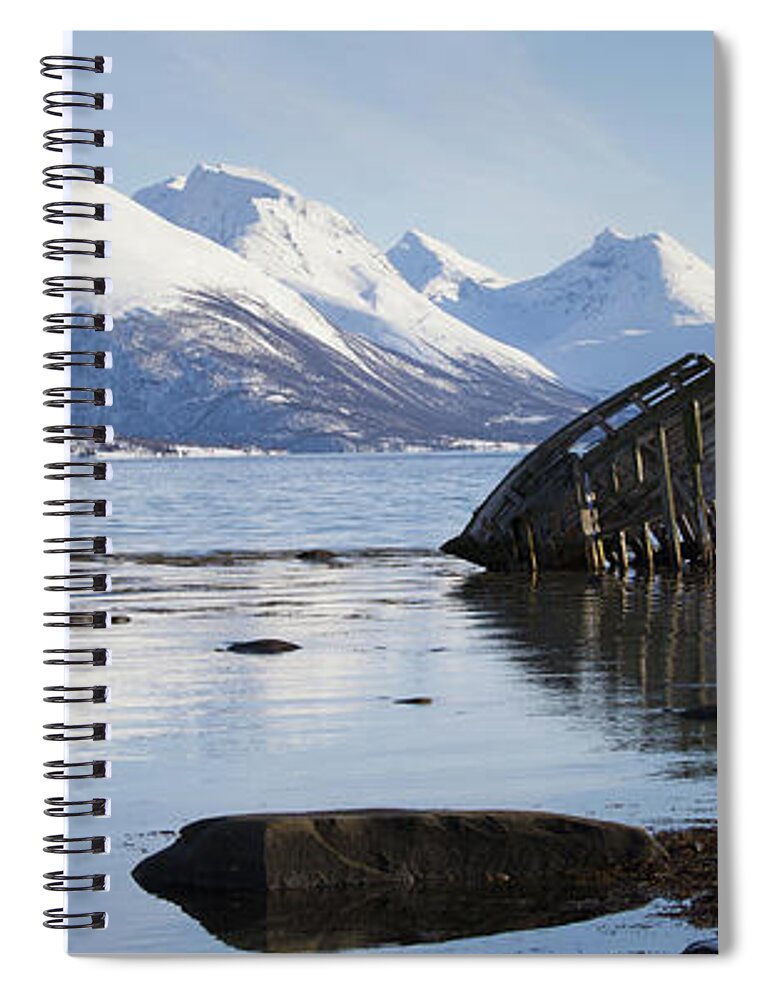 Tranquility Spiral Notebook featuring the photograph Arctic Landscape & Alps, Tromso, Norway by Tim Graham