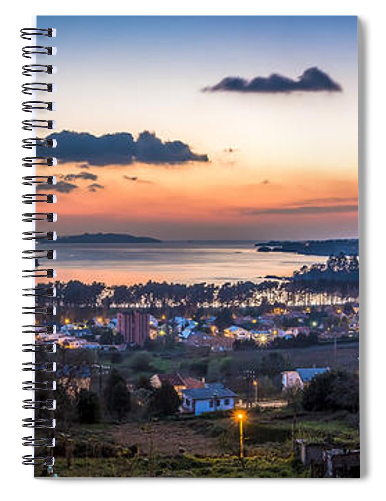 Estuary Spiral Notebook featuring the photograph Ares Estuary View from Cabanas Galicia Spain by Pablo Avanzini