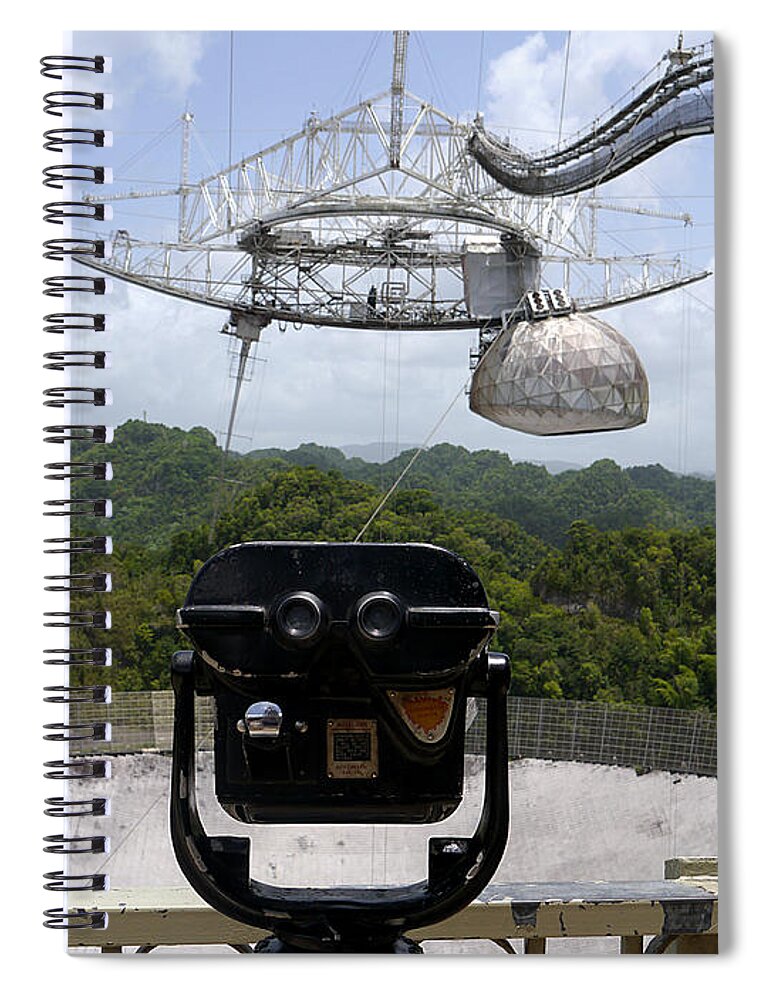 Richard Reeve Spiral Notebook featuring the photograph Arecibo Observatory - Watching Us Watching Them by Richard Reeve