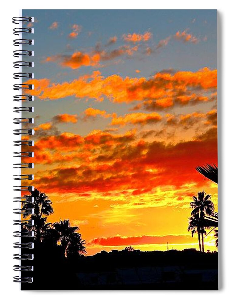 Arizona Spiral Notebook featuring the photograph Beautiful Arizona Sunset by Barbara Zahno