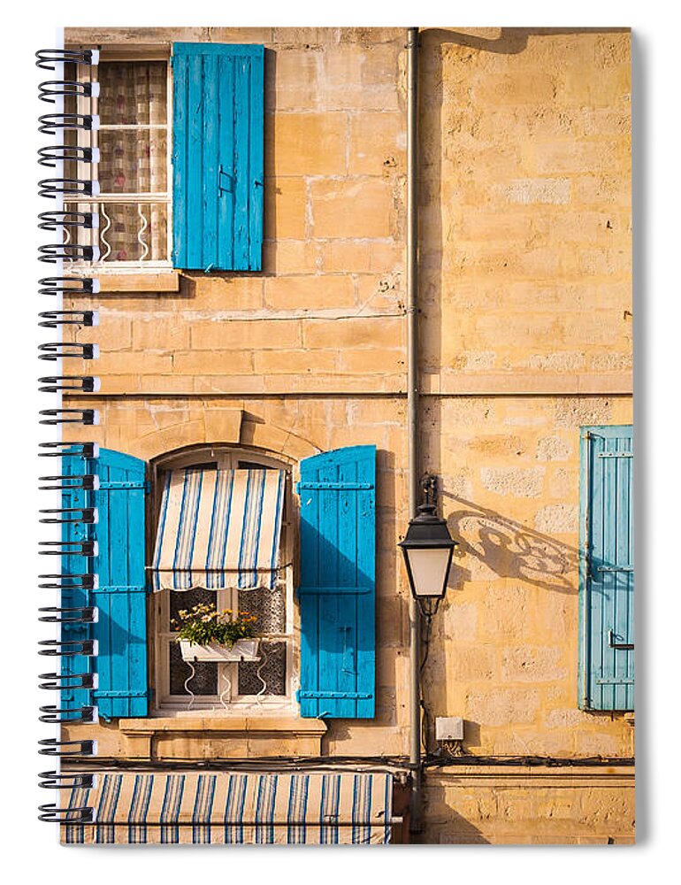 Arles Spiral Notebook featuring the photograph Arles Windows by Inge Johnsson