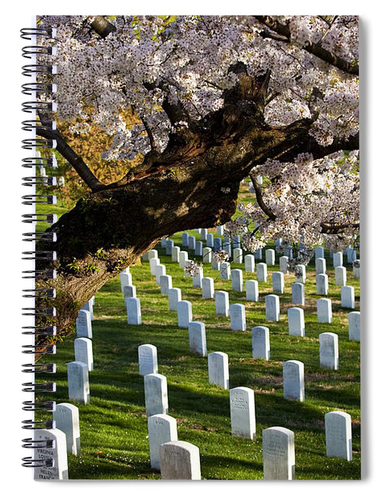 Arlington Spiral Notebook featuring the photograph Arlington National Cemetary by Brian Jannsen