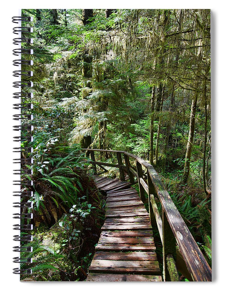 Tofino Spiral Notebook featuring the photograph Around the Bend by Allan Van Gasbeck