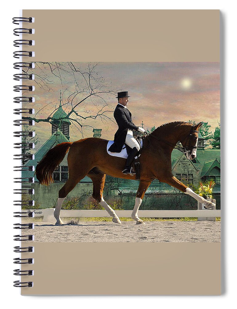 Horses Spiral Notebook featuring the photograph Art of Dressage by Fran J Scott