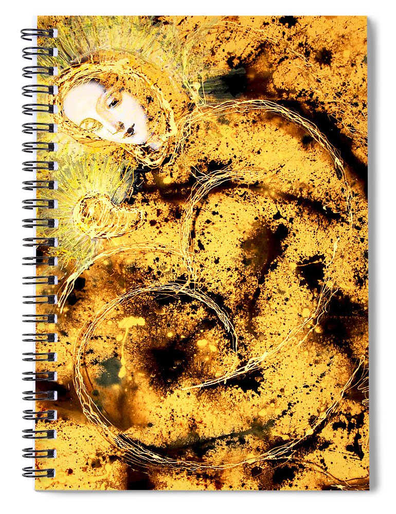 Giorgio Spiral Notebook featuring the painting As I heard you whisper you Loved me so my heart began to live by Giorgio Tuscani