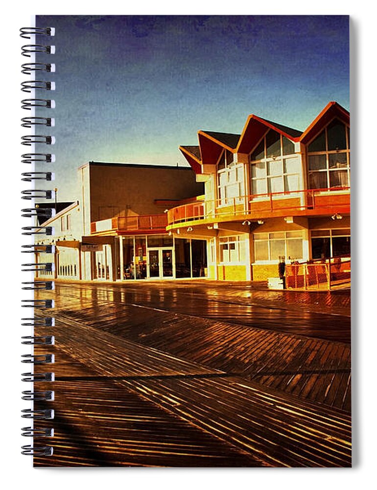 Asbury Park Spiral Notebook featuring the photograph Asbury in the Morning by Debra Fedchin