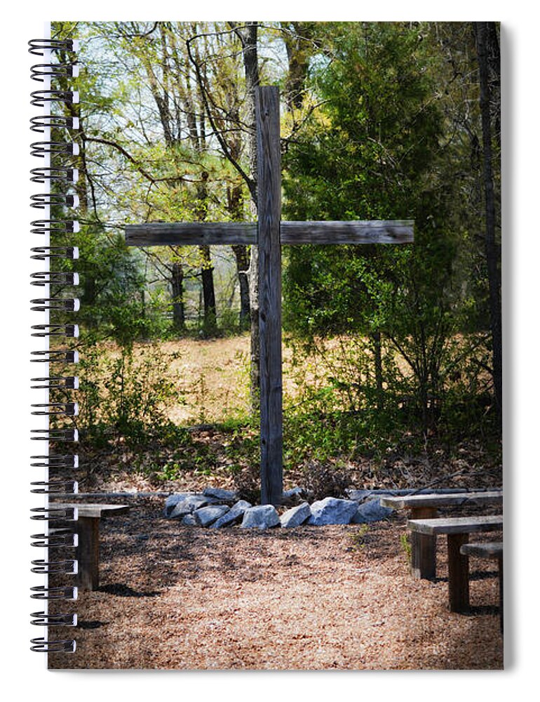 At The Cross Spiral Notebook featuring the photograph At The Cross by Linda Segerson