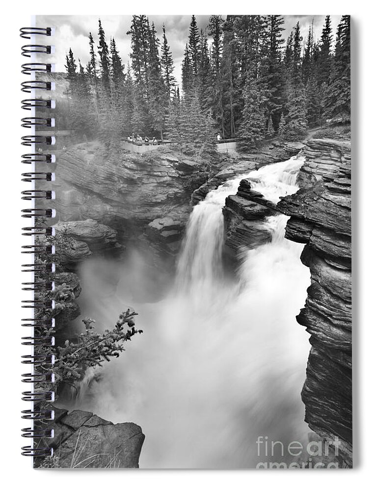 Photography Spiral Notebook featuring the photograph Athabasca Falls by Ivy Ho