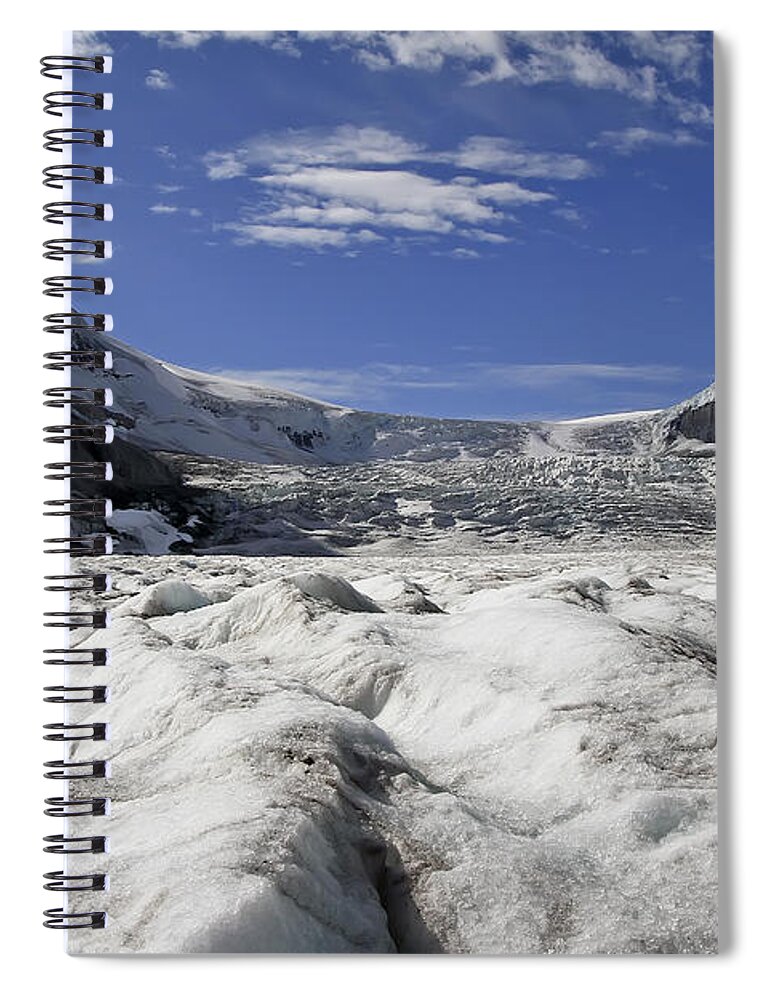 Athabasca Glacier Spiral Notebook featuring the photograph Athabasca Glacier by Teresa Zieba