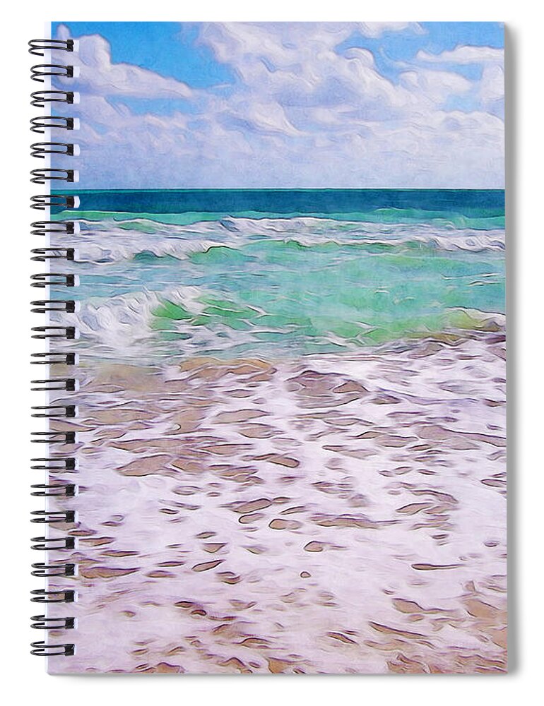 Atlantic Ocean Spiral Notebook featuring the photograph Atlantic Ocean On Florida Beach by Phil Perkins