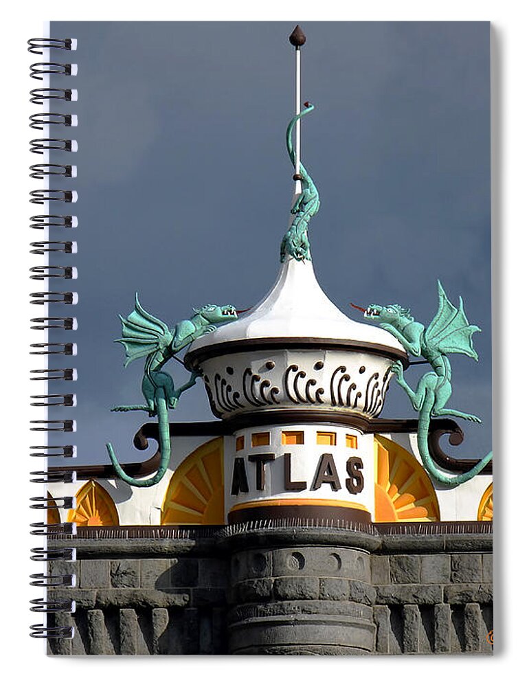 Architecture Spiral Notebook featuring the photograph Atlas Building by Kae Cheatham