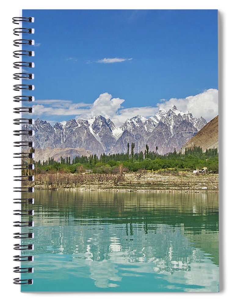 Tranquility Spiral Notebook featuring the photograph Attabad Lake by Iqbal Khatri